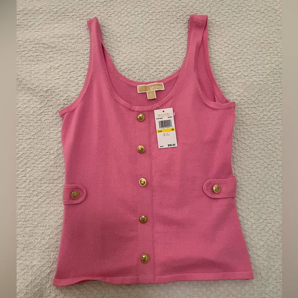 NWT Michael Kors Pink Tank, M